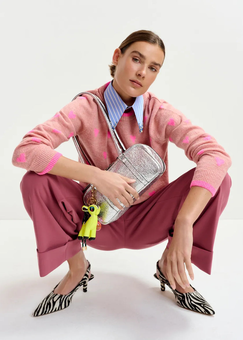 Isa Heart Wool Blend Sweater