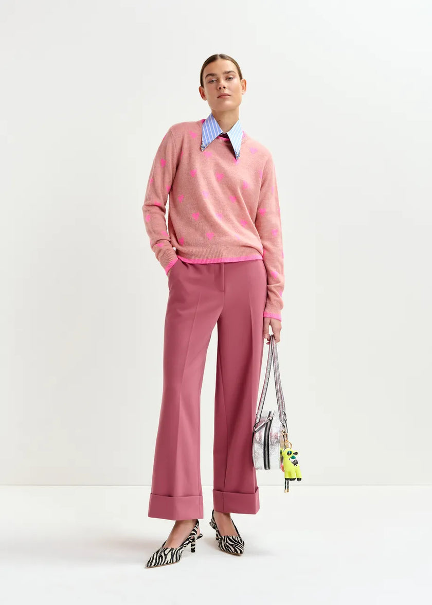 Isa Heart Wool Blend Sweater