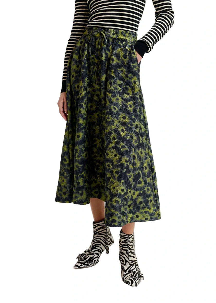 Isebel Floral Jacquard Midi Skirt