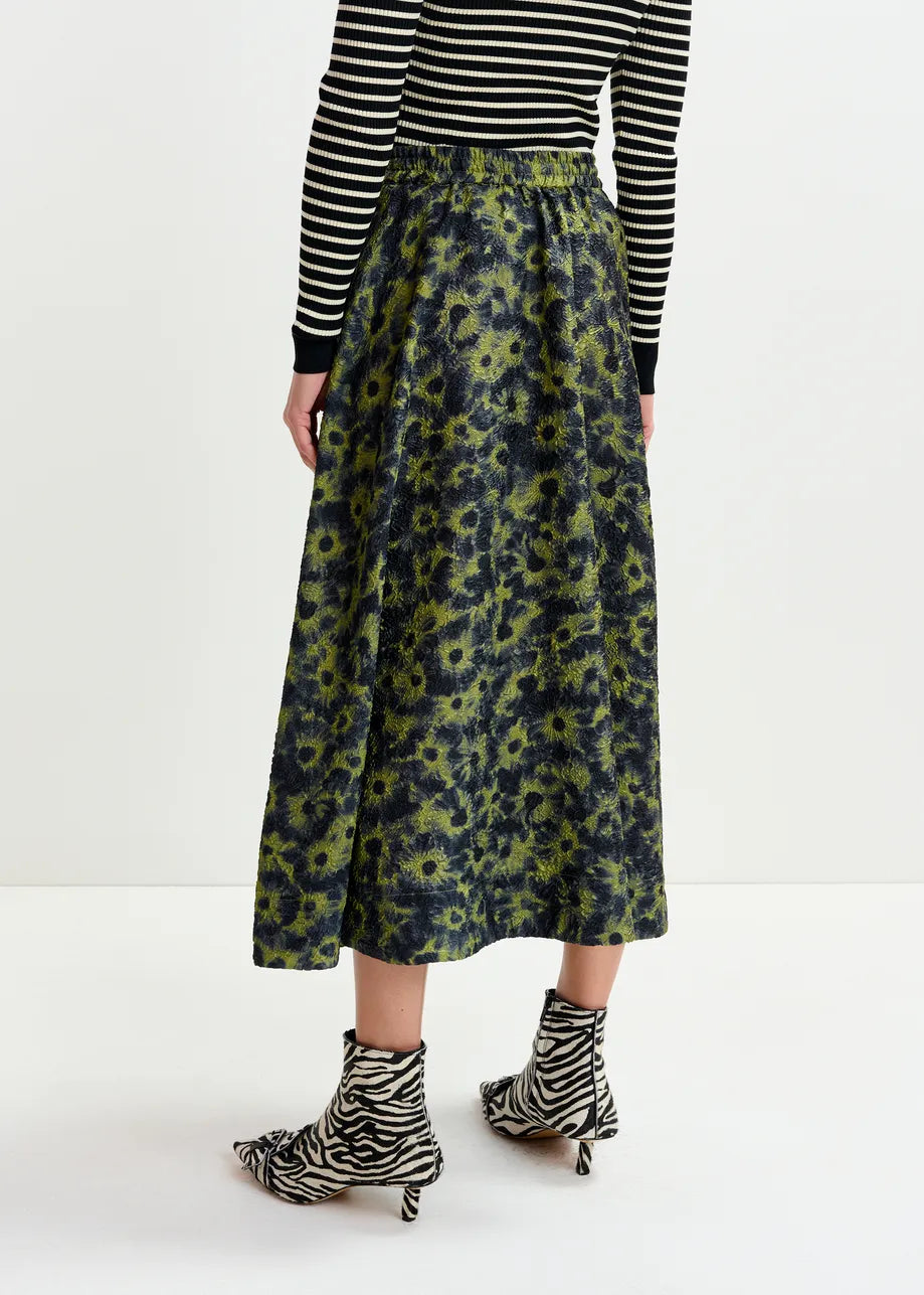 Isebel Floral Jacquard Midi Skirt
