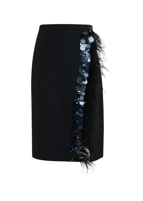 Ivil Embellished Feather Skirt