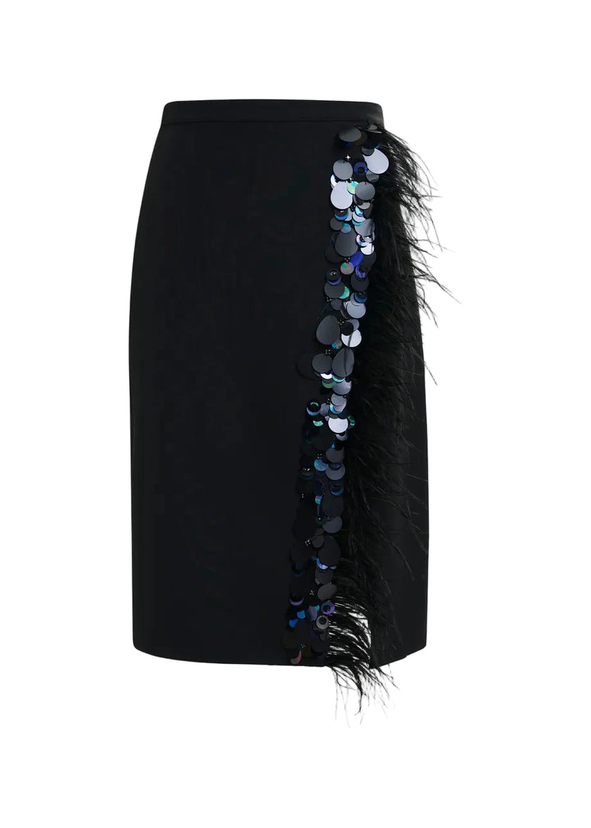 Ivil Embellished Feather Skirt
