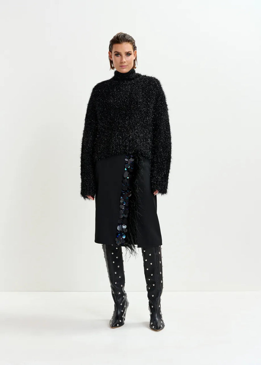 Ivil Embellished Feather Skirt