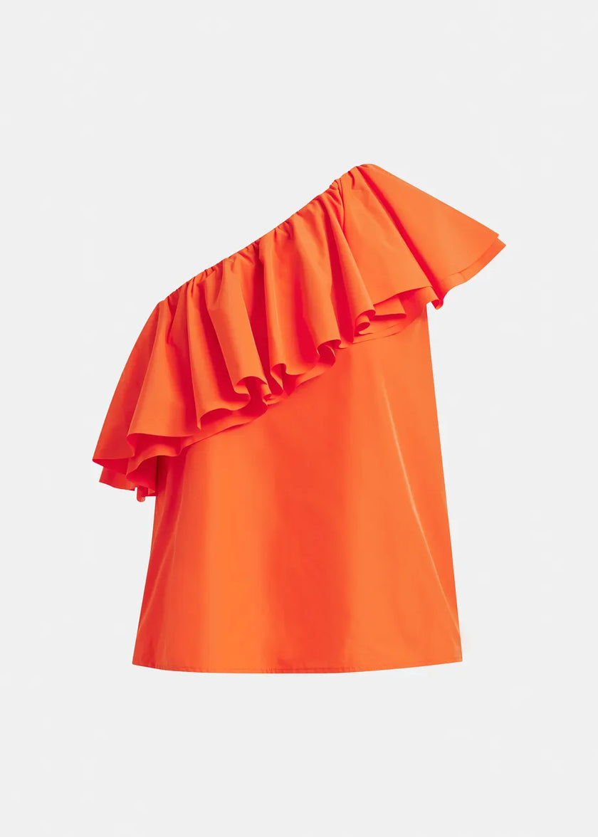 Essentiel Antwerp- Jillian Asymmetric Ruffle Top - Edit by Elaine Turner