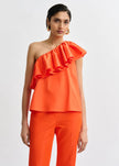 Essentiel Antwerp- Jillian Asymmetric Ruffle Top - Edit by Elaine Turner