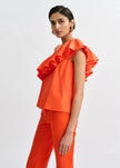 Essentiel Antwerp- Jillian Asymmetric Ruffle Top - Edit by Elaine Turner