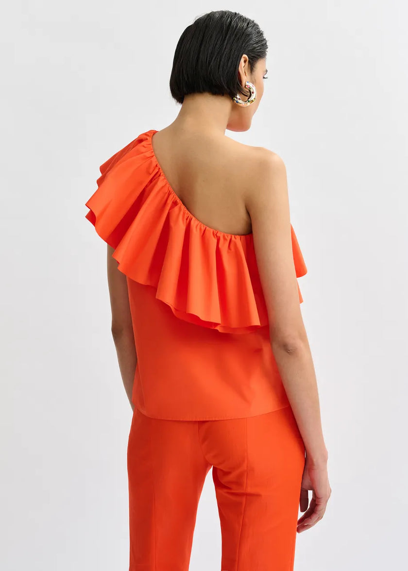 Essentiel Antwerp- Jillian Asymmetric Ruffle Top - Edit by Elaine Turner