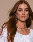 Carrie Pave Chain Covertible Huggies- Gold