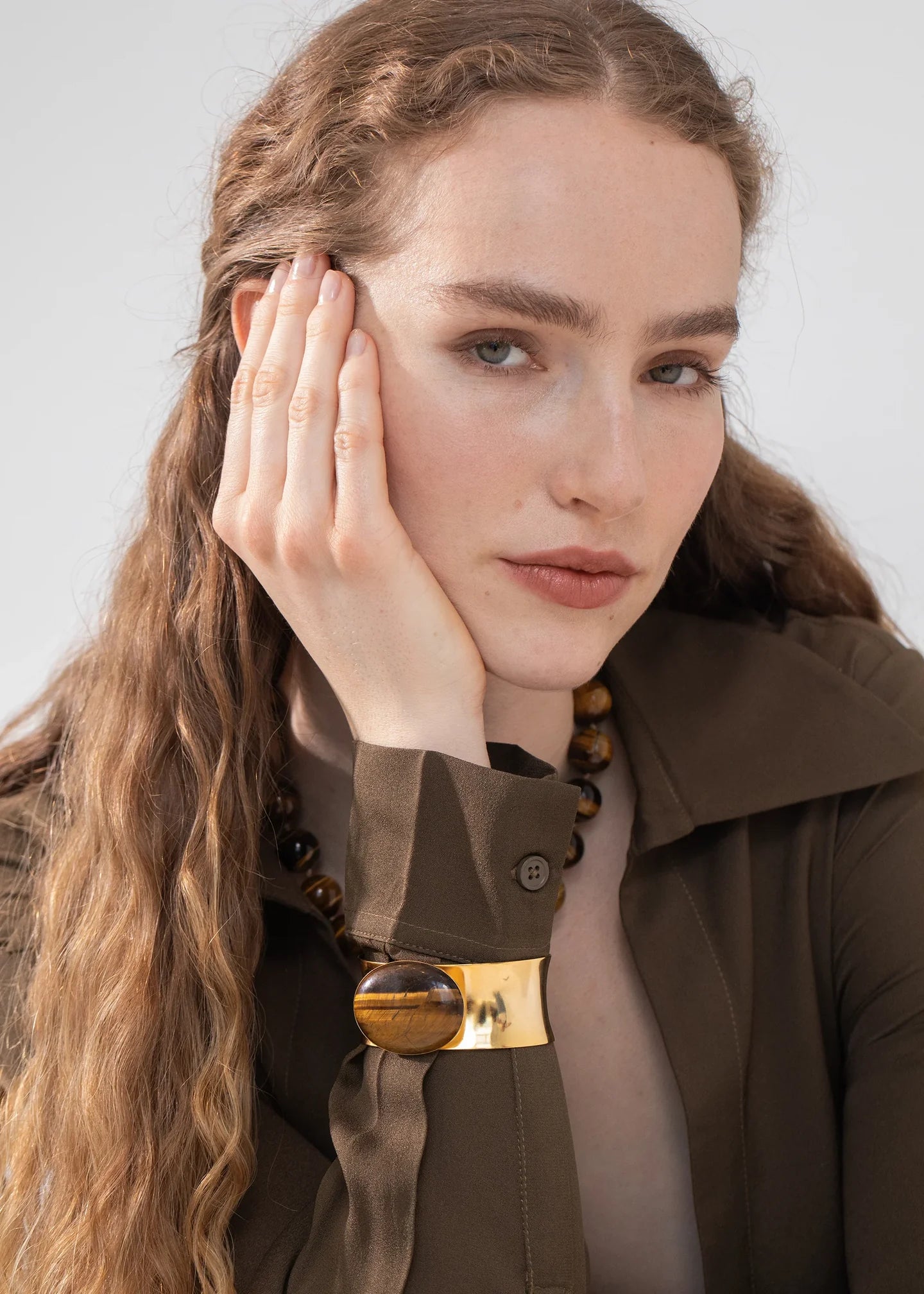 Jennifer Behr- Johanna Cuff in Tigers Eye. Available at Edit by Elaine Turner in Houston, TX. Model View. 