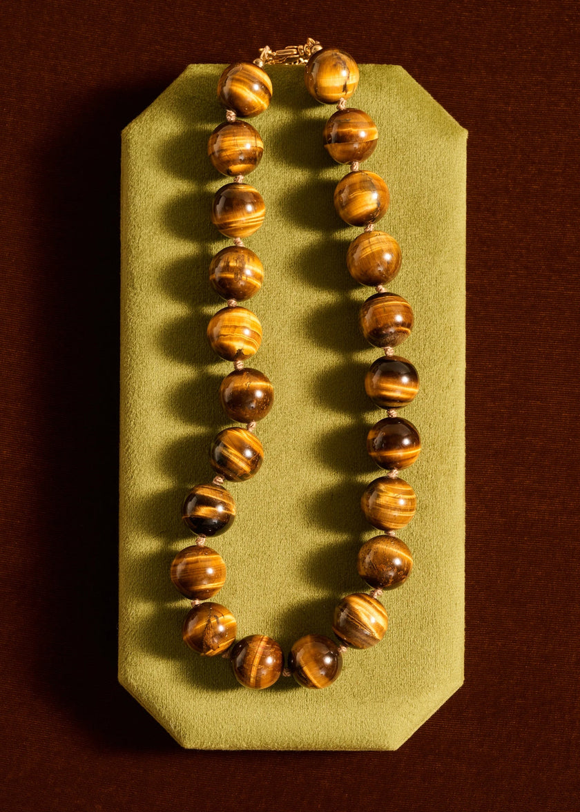 Jennifer Behr- Louisa Necklace - Tigers Eye. Available at Edit by Elaine Turner. 