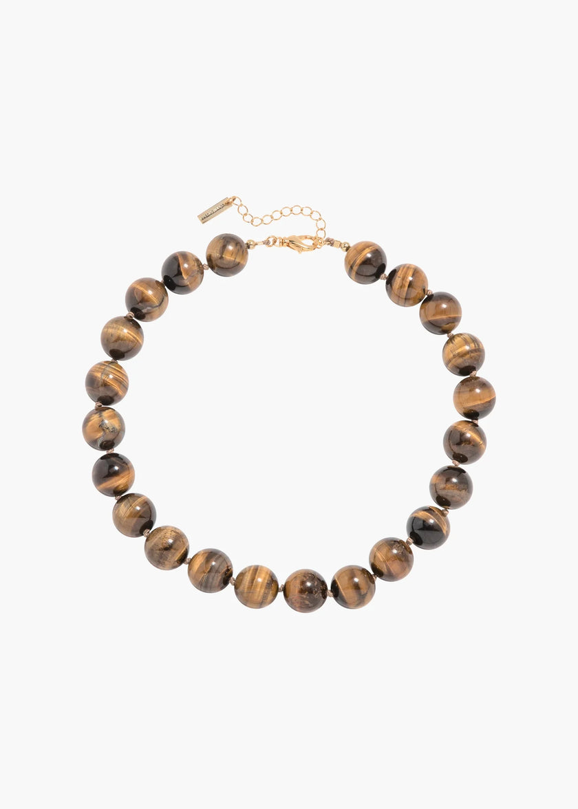 Jennifer Behr- Louisa Necklace - Tigers Eye. Available at Edit by Elaine Turner. 