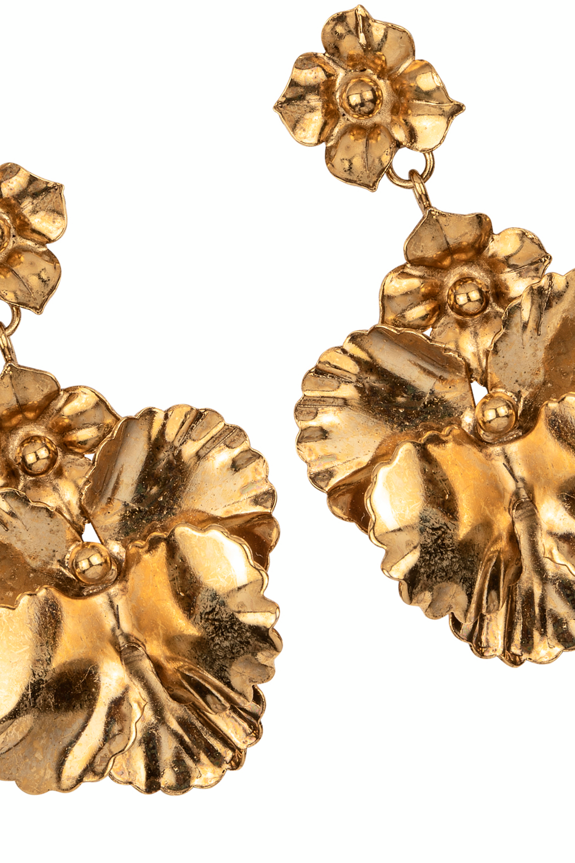 Jennifer Behr- Samara Earrings in gold. Available at Edit by Elaine Turner in Houston, TX. 
