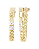 Julian Loves Diamonds Soft Chain Hoops- Gold