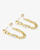 Julian Loves Diamonds Soft Chain Hoops- Gold