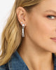 Julian Loves Diamonds Soft Chain Hoops- Silver