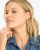 Julian Loves Diamonds Soft Chain Hoops- Silver