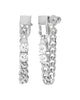 Julian Loves Diamonds Soft Chain Hoops- Silver
