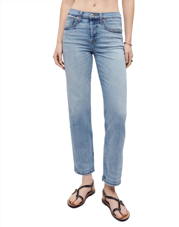 Mid Rise Stove Pipe Jeans- Hacienda