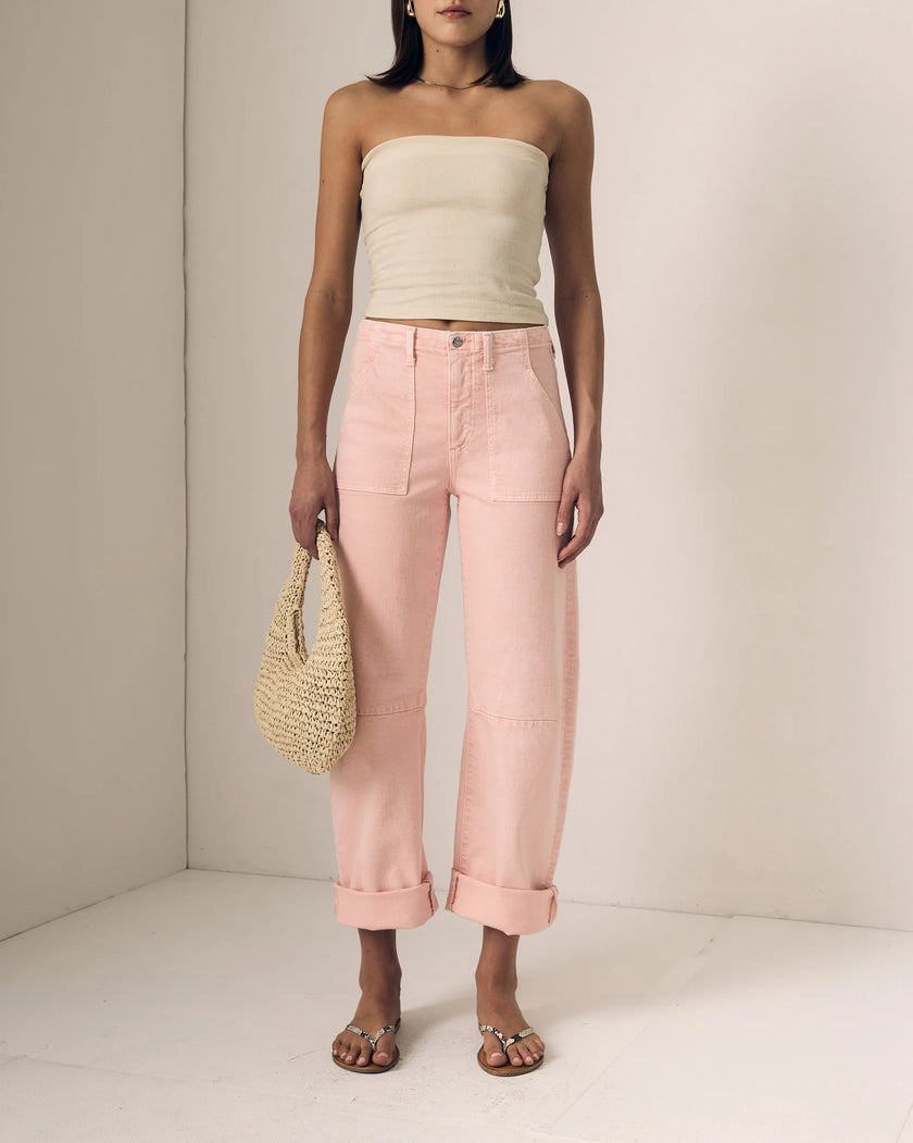 Le Jean- Utility Soft Barrel Denim- Peachy