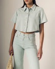 Le Jean- Short Sleeve Swing Shirt- Minty