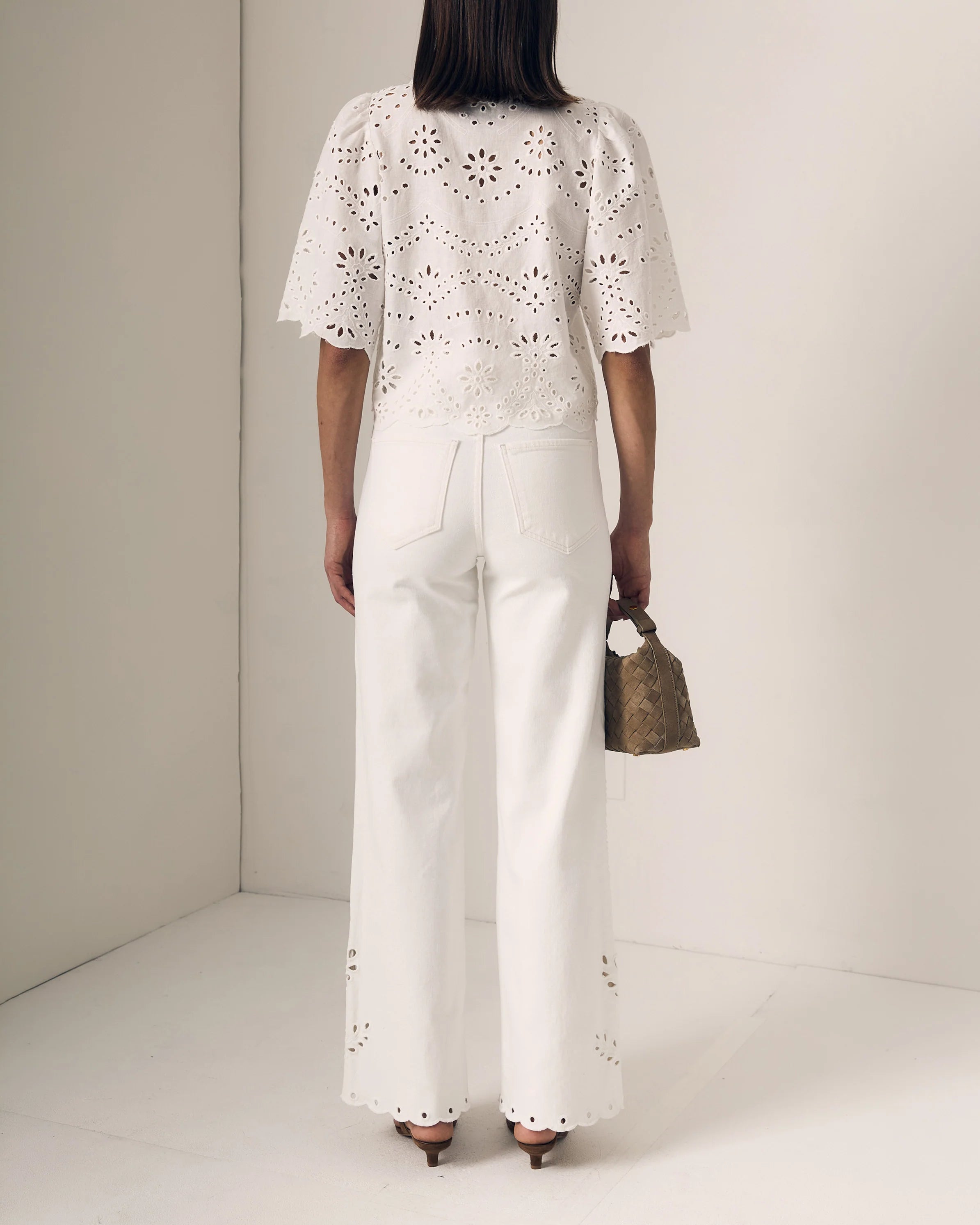 Le Jean- Column Eyelet Jeans