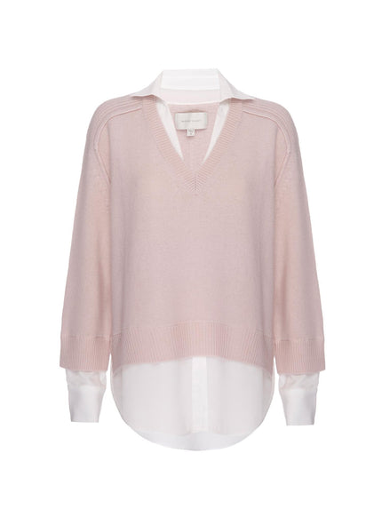 V-Neck Layered Pullover- Paloma