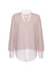 V-Neck Layered Pullover- Paloma