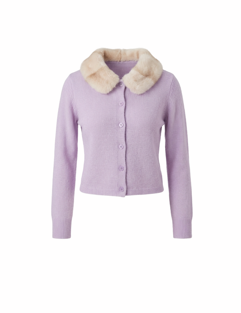 Le Superbe - 1999 Cardigan - Soft Lavender - Flat Lay View. 

Available at Edit by Elaine Turner in Houston, TX. 