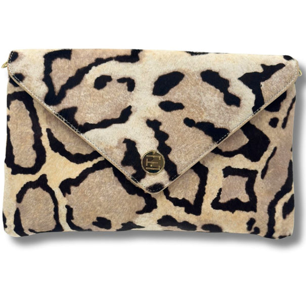 Elaine Turner- Bella Clutch- Ocelot Snow Leopard Haircalf - Edit by Elaine Turner
