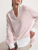 V-Neck Layered Pullover- Paloma