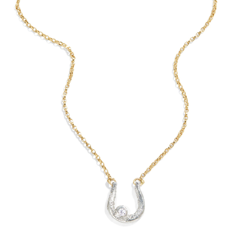 Lucky Horseshoe Necklace- GV/SS