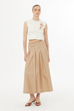 Gizia- Belted Beige Skirt - Edit by Elaine Turner