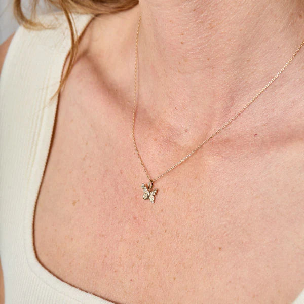 Mini Diamond Butterfly Charm