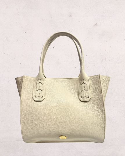 Mauney Satchel Bag- Bone Solid Pebble