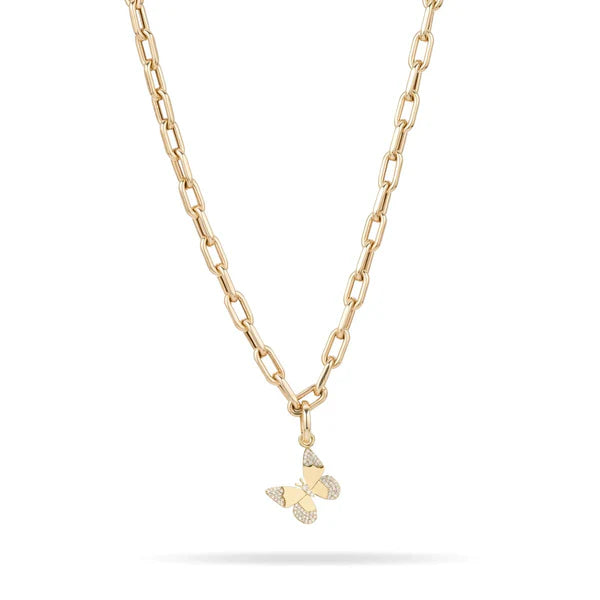 Diamond Butterfly Hinged Charm