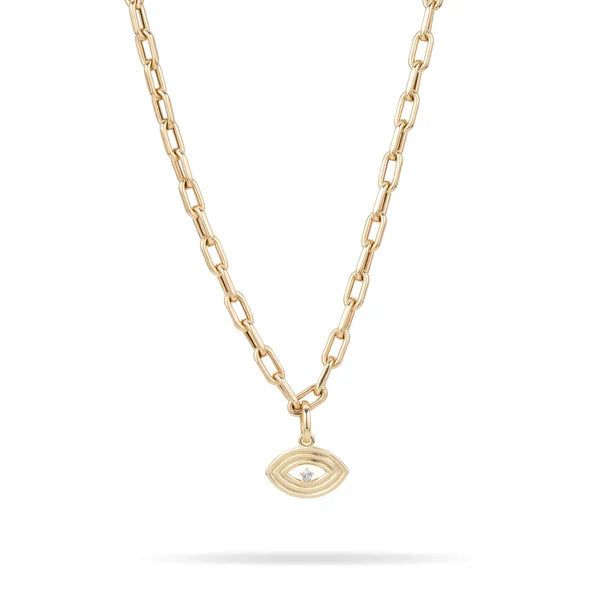 Groovy Diamond Evil Eye Hinged Charm