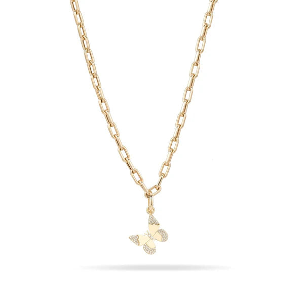 Diamond Butterfly Hinged Charm