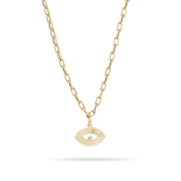 Groovy Diamond Evil Eye Hinged Charm