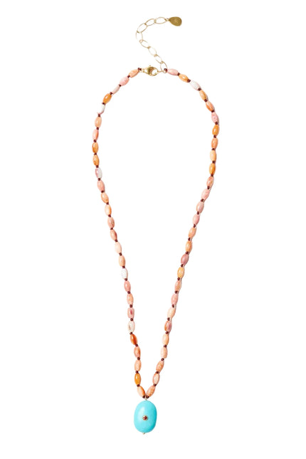 CHAN LUU- Stone Drop Turquoise Necklace - Edit by Elaine Turner