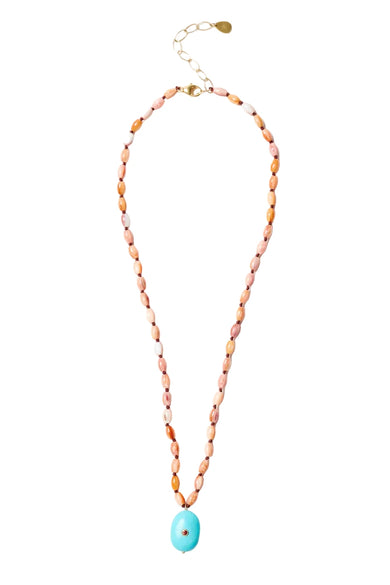 CHAN LUU- Stone Drop Turquoise Necklace - Edit by Elaine Turner