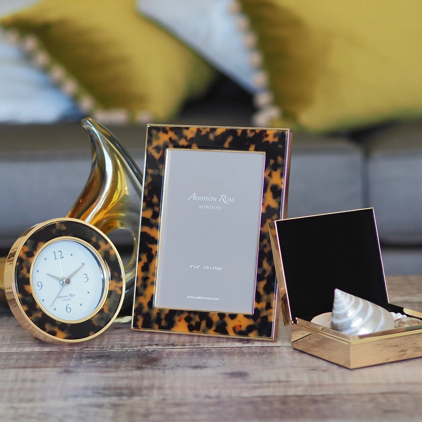 Faux Tortoise & Gold Photo Frame