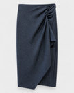 PINKO- Capena Flannel Skirt - Blue/Grey