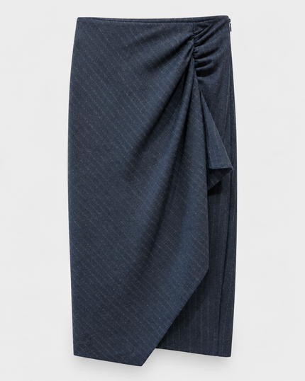 PINKO- Capena Flannel Skirt - Blue/Grey