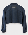 PINKO- Taurasi Cropped Flannel Jacket - Blue/Grey