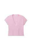 Alanis Recycled Cotton V Neck- Sugar Pink - Edit by Elaine Turner