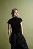 Taffeta Pants Skirt with Bow and Floral Sequins