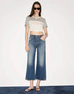 RE/DONE- High Rise Wide Leg Crop- Sonoma Indigo - Edit by Elaine Turner