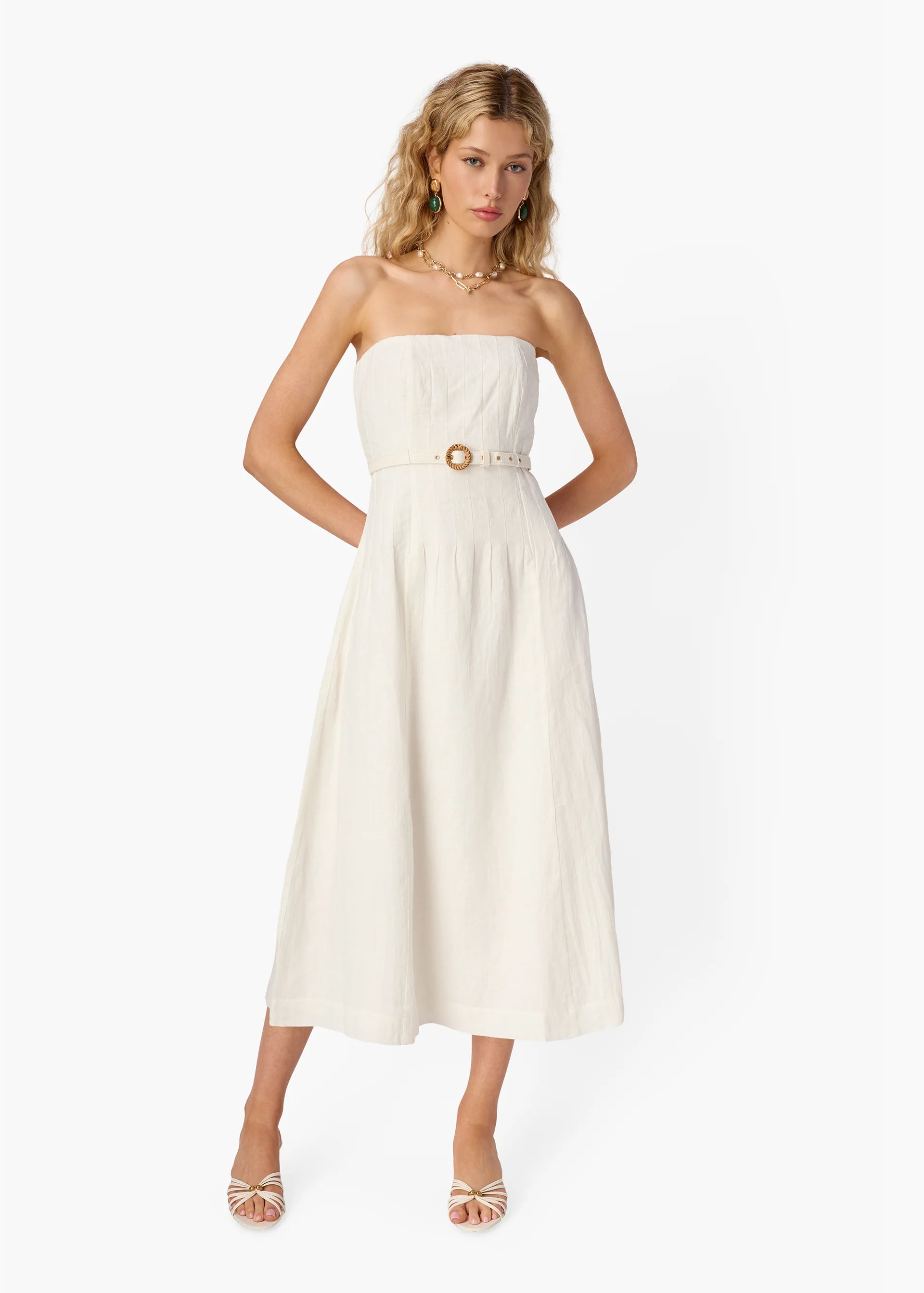 Cami NYC- Yena Strapless Linen Dress