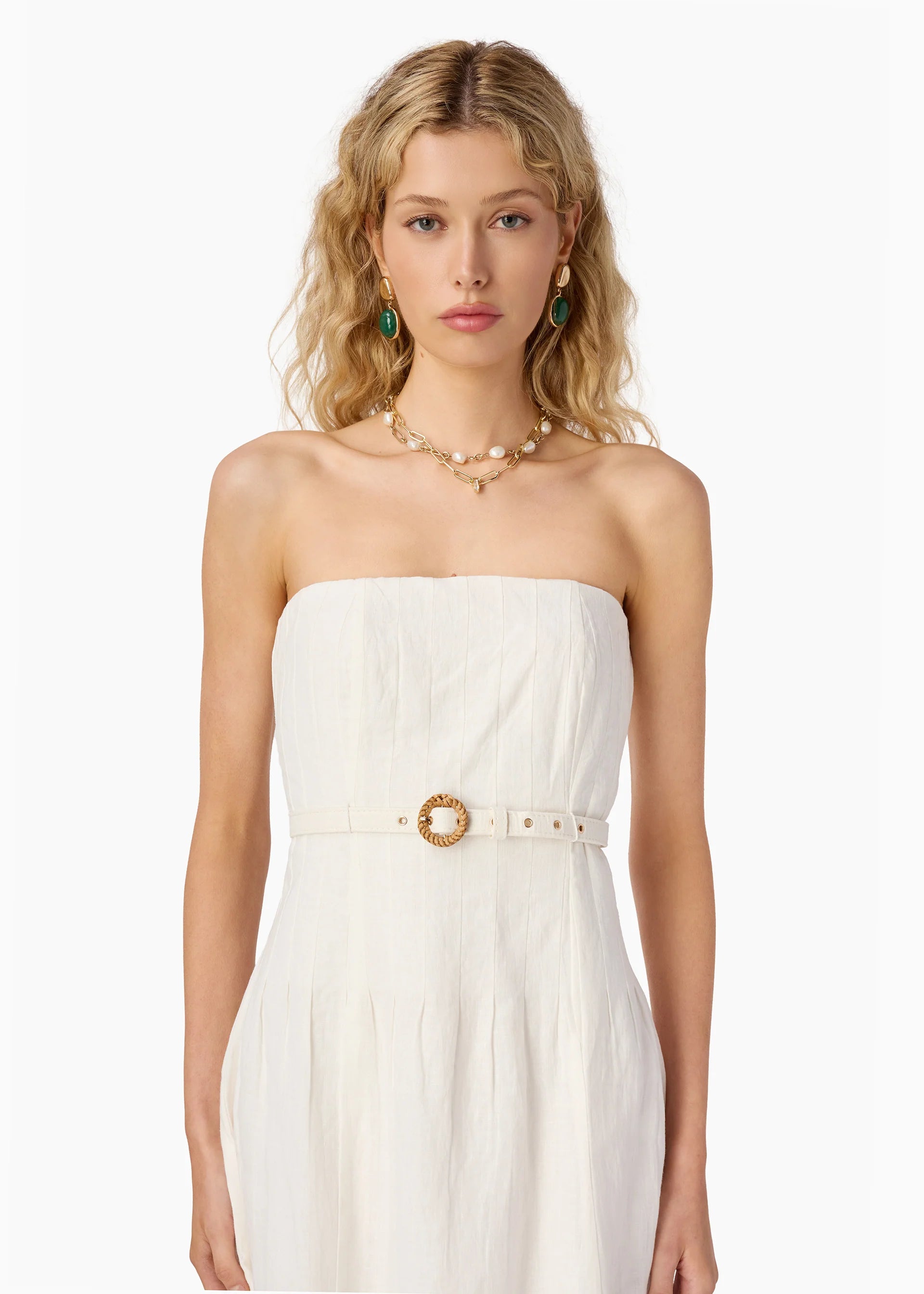 Cami NYC- Yena Strapless Linen Dress