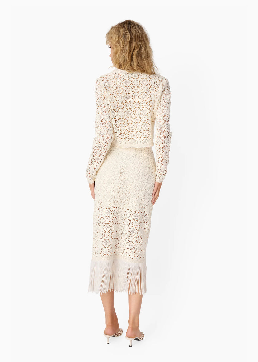 Cami NYC- Venezia Crochet Midi Skirt